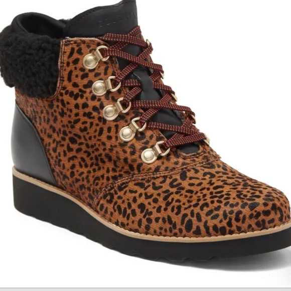 Cole Haan Nantucket Rugged Real Fur Natural Sheep Shearling Women's Booties - Picture 5 of 13